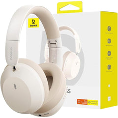 Baseus Bass 35 Max Wireless / Wired On Ear Headphones With 46 Hours Of Operation And Quick Charge White