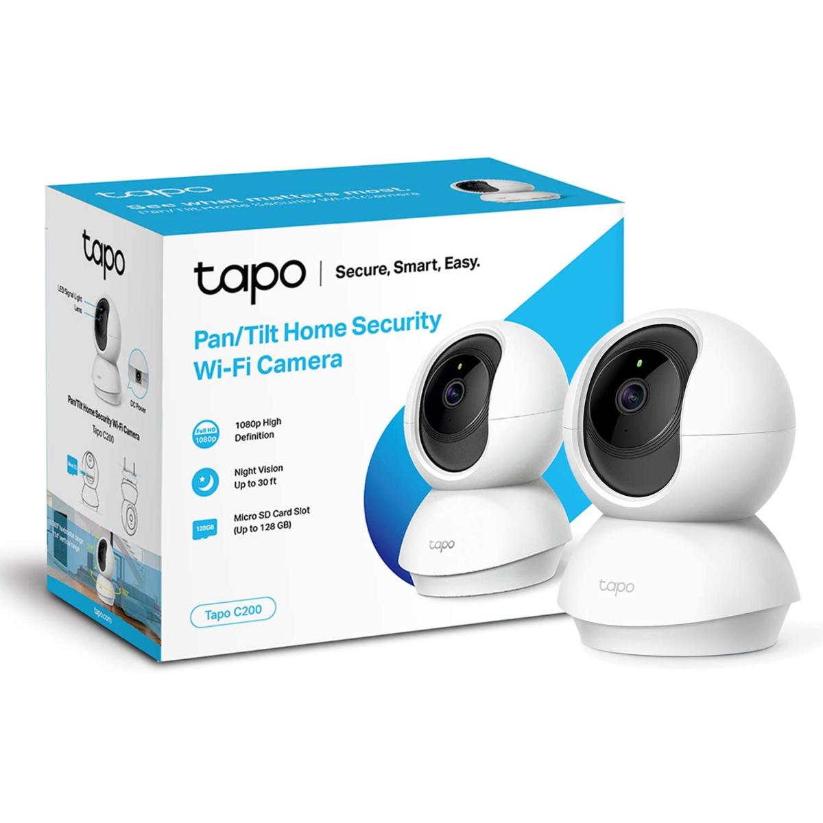 Tp Link Tapo C200 Pan/tilt Security Camera W/ Motion Deteion 1080p 2 Way Audio Night Vision Cloud & Sd Card Storage Works With Alexa & Google Home - CompuMe Tp Link Tapo C200 Pan/tilt Security Camera W/ Motion Deteion 1080p 2 Way Audio Night Vision Cloud & Sd Card Storage Works With Alexa & Google Home - CompuMe
