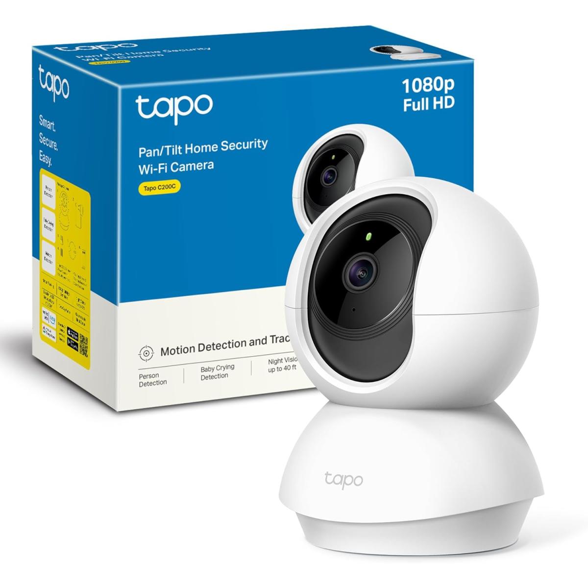 Tp Link Tapo C200c Pan/tilt Security Camera Up To 9x Digital Zoom W/ Motion Deteion 1080p 2 Way Audio Night Vision Cloud & Sd Card Storage Works With Alexa & Google Home Tp Link Tapo C200c Pan/tilt Security Camera Up To 9x Digital Zoom W/ Motion Deteion 1080p 2 Way Audio Night Vision Cloud & Sd Card Storage Works With Alexa & Google Home