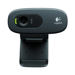 Logitech C270 HD Webcam 720p Widescreen HD Video Calling Light Correion Noise-Reducing Mic For Skype, FaceTime, Hangouts, WebEx - Black