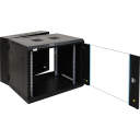 9U Data & Network Server Cabinet 600x450x500mm – Wall Mount Rack with Integrated 4-Way PDU & Cooling