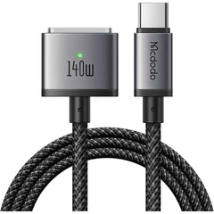 Mcdodo 140w Usb C To Magnetic 3 Cable, Macbook Air Charger Mag Safe Cable Compatible With Macbook Pro/air M1 M2 M3(2021 2024 14"&16") 6.6ft Black