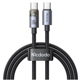 Mcdodo Ca 5580 100w Type C Super Fast Charge & Data Cable With Charge Light (1.2m) Black - CompuMe