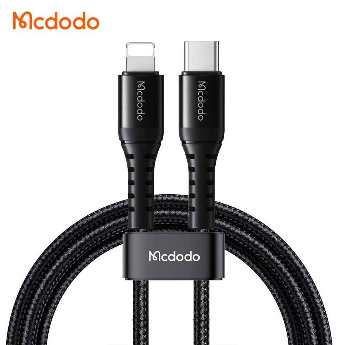 Mcdodo Ca 5633 Usb C To Lightning 36w Bending Reinforced, Super Fast Charging And High Speed Data Cable 2m – Black