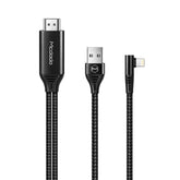 Mcdodo Ca 6400 Lightning To Hdmi 4k With Usb Port Hd Adapter Tv Cable 2m 90 Degree For Iphone Ipad