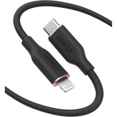 Anker CA-A8663 USB-C to Lightning Cable, (Midnight Black, 1.8M), MFi Certified, Powerline III Flow Silicone Fast Charging Cable for iPhone 13 13 Pro 12 11 X XS XR 8 Plus - Back
