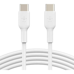 Belkin USB-C to USB-C Fast Charging Cable (1M/3.3ft) for iPhone 17, iPhone 17 Pro, iPhone 16, iPhone 16 Pro, Galaxy S25, S24, Note, Pixel, iPad Pro, Nintendo Switch 2, Carplay & More - White