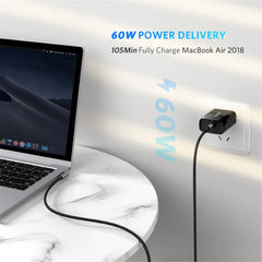 UGREEN US255 USB-C to 90° Angled USB-C Cable 1M – Gray/Black | 50123