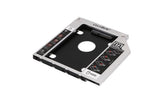 Aluminum Plastic Universal 2nd Hdd Caddy 12.7mm Sata 3.0 2.5" Ssd Hdd Case - CompuMe