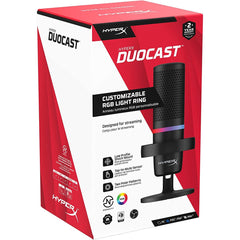 Hyperx Duocast Rgb Usb Condenser Microphone Cardioid Pop Filter Gain Control For Pc, Ps5, Ps4, Mac