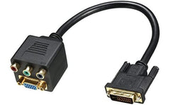 Dvi To Vga Rca Splitter Cable 24+5 Male To 3 Rca Female Dual Link Y Video Cable 1ft 30cm Black For H