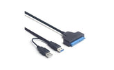 USB3.0 to Sata Iii 22pin Converter for 2.5" HDD/SSD with USB Charging Cable with USB cable