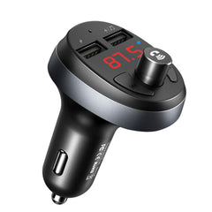 Mcdodo Cc 6880 15w Bluetooth Fm Transmitter Dual Ports (usb) Led Display, 5v, 3a Car Charger Black - CompuMe