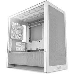 NZXT H3 Flow Mid Tower mATX Tempered Glass Airflow Gaming Case w/ Pre-installed Single F120Q (CV) & USB Type-C Port - White | CC-H31FW-01 |