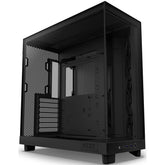 NZXT H6 Flow Perforated Compact Dual - Chamber Mid - Tower Tempered Glass Gaming Case with 3xF120Q Fans & USB Type - C Port - Black