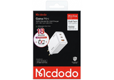 Mcdodo Gana Mini 100W GaN Fast Wall Charger, 3 Ports (2 USB-C, 1 USB-A), Supports Samsung SFC 2.0, White - 18 Months Warranty