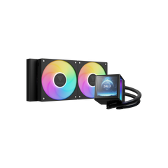 GAMDIAS CHIONE P5-240 ARGB Liquid Cooler with IPS LCD Display - Black