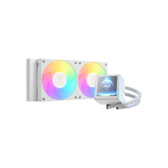 GAMDIAS CHIONE P5-240 ARGB Liquid Cooler with IPS LCD Display - White