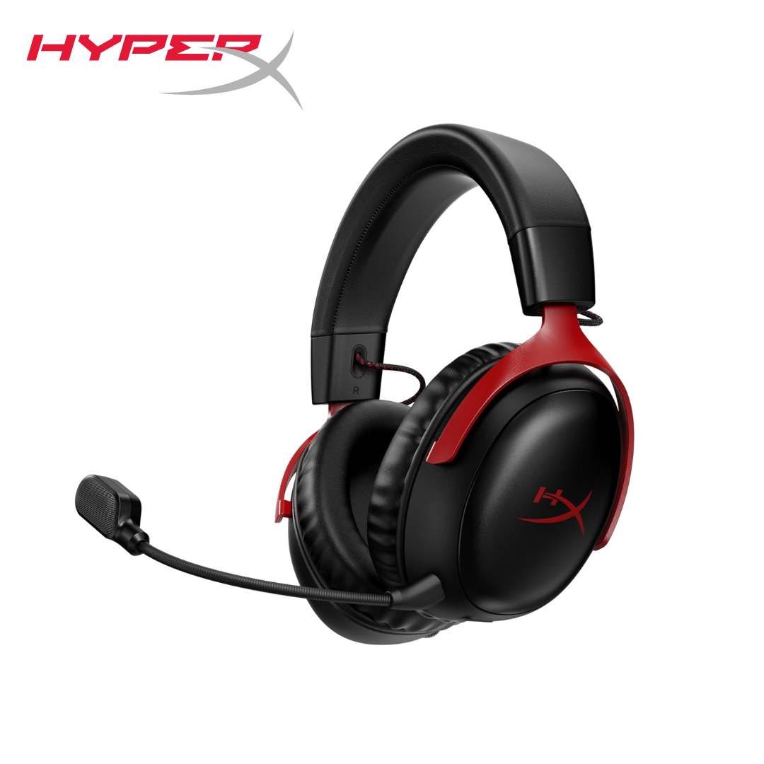 HyperX Cloud III Wireless – Gaming Headset for PC, PS5, PS4, up to 120-hour Battery ,Black & Red