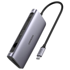 Ugreen Cm179 9 In 1 Usb Type C Multifunion Adapter (hdmi / Vga / Gigabit Ethernet / Card Reader / Usb A)