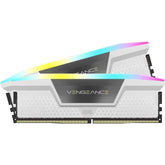 CORSAIR VENGEANCE RGB 32GB (2x16GB) DDR5 RAM 6000MT/s CL30 Memory Kit — White | CMH32GX5M2B6000C30W |