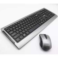 FAMOR CS100 Wireless 2.4GHz Kit, Keyboard & Mouse Combo, 1600 DPI High Grade Mouse, Metallic Grey & Black Color | CS100 |