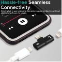 Promate iHinge-LT 2-in-1 Audio & Charging Adaptor with Lightning Connector