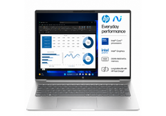 Business Laptop HP ProBook 4 G1iR 16 AI Notebook PC, Intel® Core™ 5 120U, 16GB DDR5, 512GB SSD, 16" FHD+ IPS, Fingerprint, RJ45, Long Battery Life - Pike Silver Aluminum