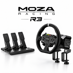 MOZA R3 Bundle Kit Direct Drive Servo base, Racing Wheel and 3 Pedals for PC