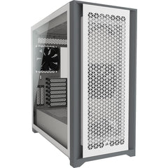 Corsair iCUE 5000D AIRFLOW Tempered Glass Mid-Tower ATX Gaming Case, High-Airflow Front Panel Includes 2x 120mm Fans-White - Corsair iCUE 5000D AIRFLOW WHT -
