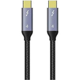 Coteci Thunderbolt 4 Certified Usb C To Usb C Cable, 8k/4k Display/40gbps Compatible With Usb 4 1m Black
