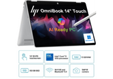 HP OmniBook 5 Flip 14 inch Laptop PC 14-fp0045ne, Intel® Core™ 5 120U 5.0 GHz, 16 GB LPDDR5-5200, 512 GB PCIe®, 14-inch diagonal, 2K (1920 x 1200) IPS Touch w/ HP Rechargeable MPP 2.0 Tilt Pen - Windows 11 Home - 3 Year Warranty