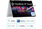 HP OmniBook 5 Flip 14 inch Laptop PC 14-fp0047ne, Intel® Core™ 7 150U 5.4 GHz, 16 GB LPDDR5-5200, 1 TB M.2 SSD, 14-inch diagonal, 2K (1920 x 1200) IPS Touch w/ HP Rechargeable MPP 2.0 Tilt Pen - Windows 11 Home - 3 Year Warranty