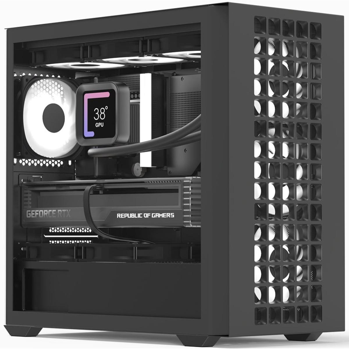 AeroCool D302A (Black) ARGB Stylish Mesh Front Panel Design mATX Mini Tower Tempered Glass Gaming Case w/ USB Type-C, 4X120mm ARGB Fans & Back Connector Motherboard Support | D302A-G-BK-v1 | AeroCool D302A (Black) ARGB Stylish Mesh Front Panel Design mATX Mini Tower Tempered Glass Gaming Case w/ USB Type-C, 4X120mm ARGB Fans & Back Connector Motherboard Support | D302A-G-BK-v1 |
