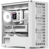 AeroCool D302A (White) ARGB Stylish Mesh Front Panel Design mATX Mini Tower Tempered Glass Gaming Case w/ USB Type-C, 4X120mm ARGB Fans & Back Connector Motherboard Support | D302A-G-WT-v1 | - CompuMe