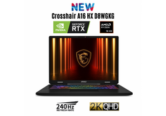 New Laptop MSI Crosshair A16 HX D8WGKG AMD Ryzen™ 9 8940HX 16 Core NVIDIA RTX 5070 8GB GDDR7, 16 GB DDR5, 1TB SSD, 16" QHD+ (2560 x 1600) 240Hz IPS - Cosmos Gray
