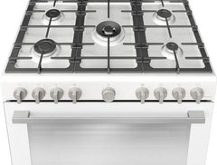Bosch Range Cooker Gas, 5Burneers, 147Lit, 90*60Cm, White - HGV1F0V20S