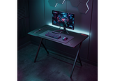 Marvo DE-07 - Compact Gaming Desk, 110 × 60cm Carbon Fiber Surface, Ergonomic 75cm Height, Cup & Headset Holders, Home Office Computer Table