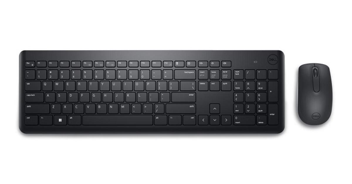 Dell KM3322W Wireless Kit Keyboard & Mouse Combo w/Function & Dedicated Keys - عربي