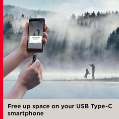 SanDisk 256GB Ultra Dual Drive Go 2-in-1 Flash Drive, 256GB Capacity, Type-A and Type-C Conneors, USB 3.2 Gen 1, 400 MB/s Max Read Speed, Swivel Cover with Keyring Hole, Black