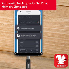 SanDisk 256GB Ultra Dual Drive Go 2-in-1 Flash Drive, 256GB Capacity, Type-A and Type-C Conneors, USB 3.2 Gen 1, 400 MB/s Max Read Speed, Swivel Cover with Keyring Hole, Black