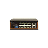 D-Link DGS - F1008P - 2S 8 Port Unmanaged Industrial Gigabit PoE Switch with network switch