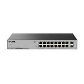 D-Link DGS - F1016P 16 Port Gigabit Unmanaged POE Switch with 2 SFP ports 250 watts