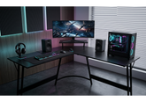 Xtrike-Me DK-04 Professional PC Gaming Desk, 130cm Surface, Heavy-Duty Steel Frame, Ergonomic Design, Home Office Computer Table - Black