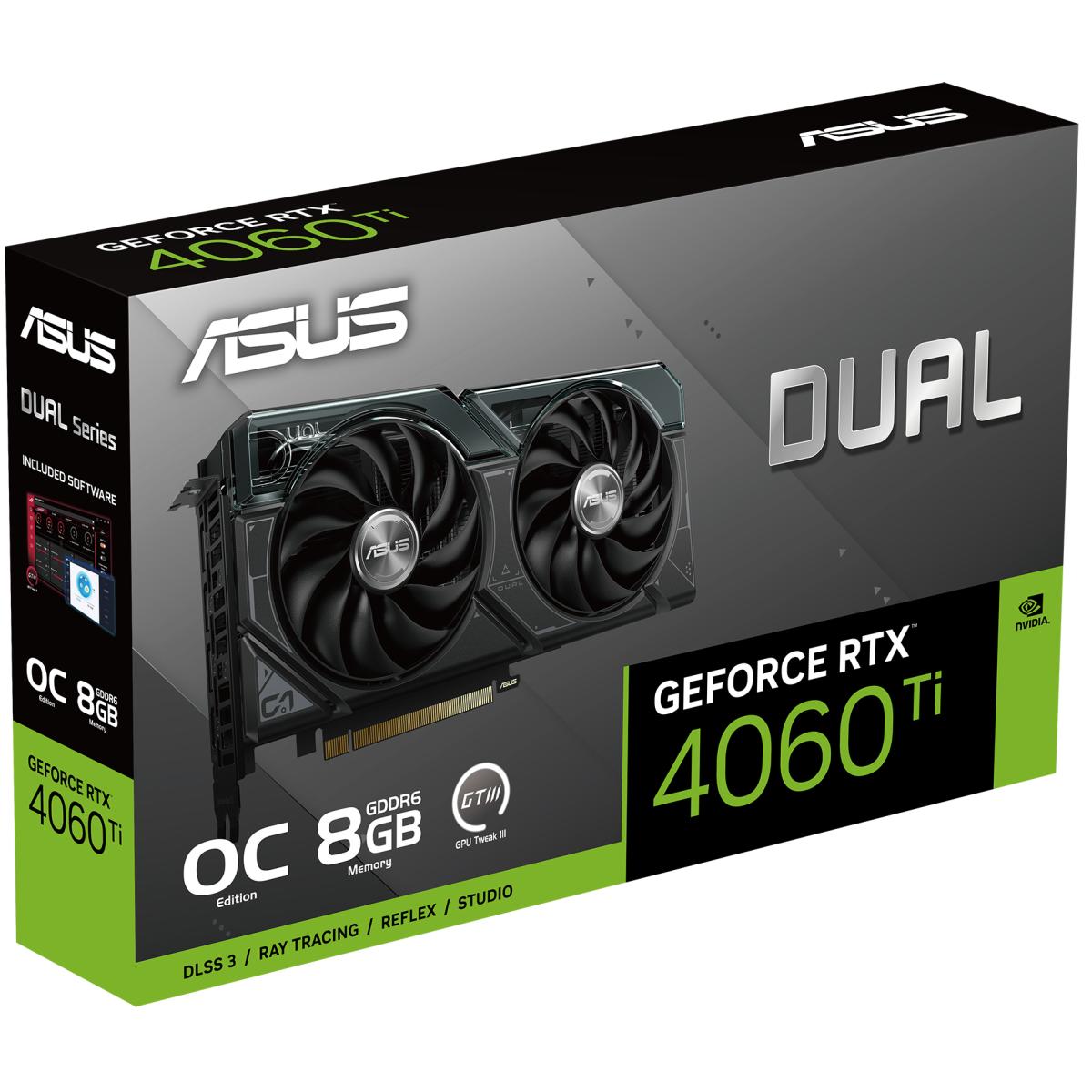 Asus Dual Geforce Rtx 4060 Ti Evo Oc Edition 8gb Gddr6 Dlss 3 Hdmi 2.1 Graphic Card