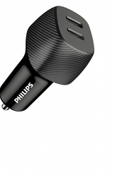 Philips 60W Dual Port USB-C Car Charger,20V Universal Car Charger, without cable