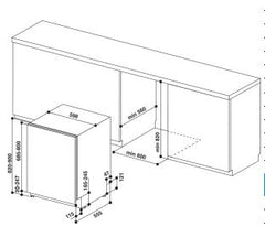Indesit Built-in Dishwasher, White, DMIE 2B19
