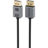 Promate Displayport 2.0 Cable, Premium Ultra Hd 16k@60hz Video Display Cord With 80gbps Bandwidth Transmission, Gold Plated Conneors, 2m Super Slim Cable Black