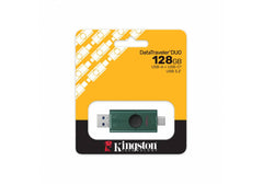 Kingston DataTraveler® Duo G2 USB Flash Drive - 128 GB - 2 in 1 USB 3.2 Gen 1 Flash Drive USB-A + USB-C - dual USB-A/C moving cap design