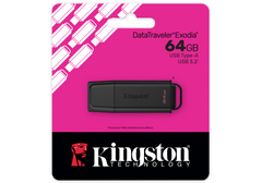 Kingston DataTraveler Exodia G2 – 64GB USB 3.2 Gen 1 Flash Drive, USB‑A Connector, Practical Cap Design, 5‑Year Warranty